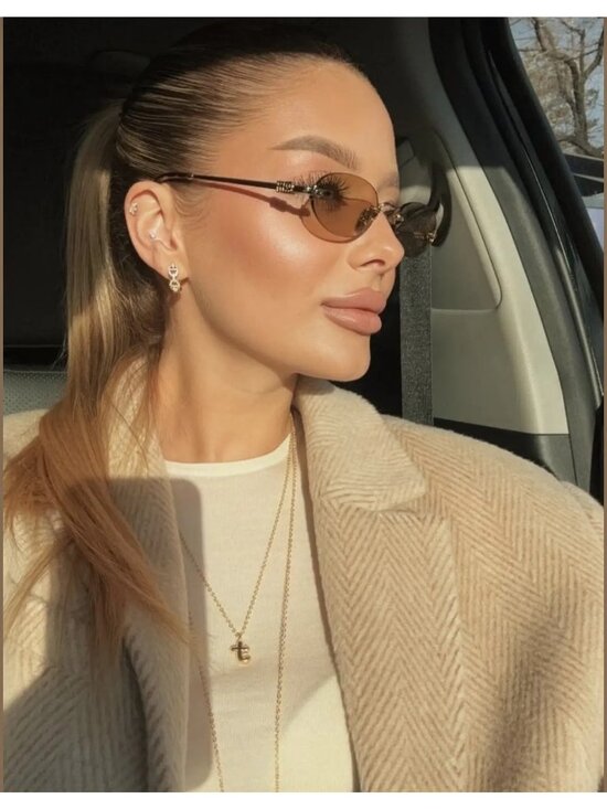 NEW MIU MIU MUA54S ZVN10R OVAL CREAM GOLD SUNGLASSES MIU MIU MU A54S ZVN10R main image 5
